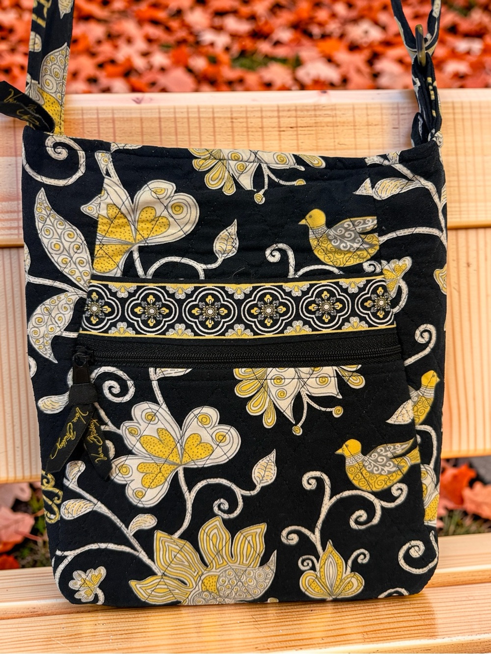 Vera Bradley “Yellow Bird” Hipster Crossbody-Quilted Cotton -Retired 2008